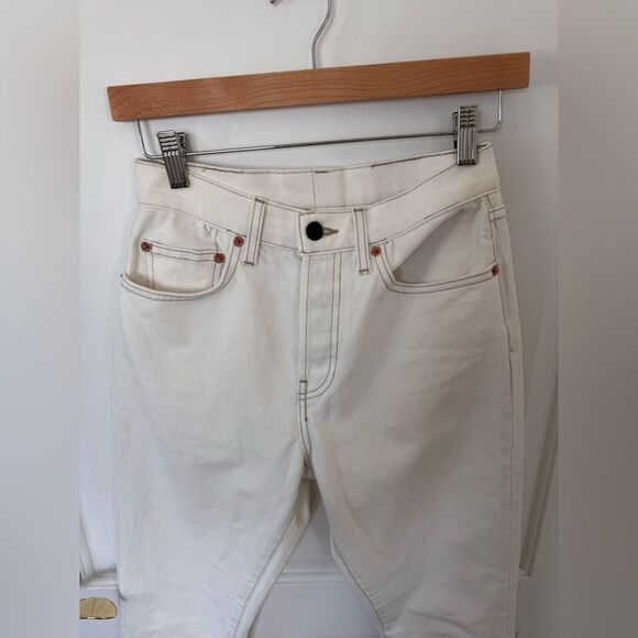Wardrobe NYC White Jeans High Waisted Size 26 Minimalist Quiet Luxury - Picture 3 of 10